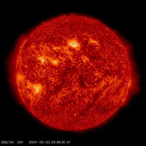 Sluneční koróna - 30,4 nm (NASA/SDO/AIA)