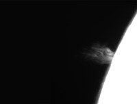 Východním okraj slunečního disku 6. května 2014 od 08:56 do 09:20 UT